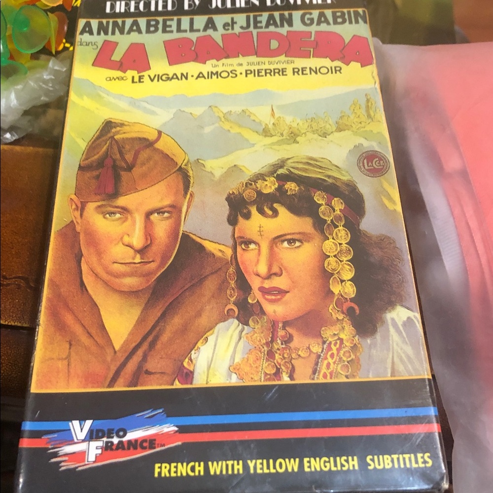 La Bandera Vintage Movie VHS - Illustrated Cover French with Yellow English Subt